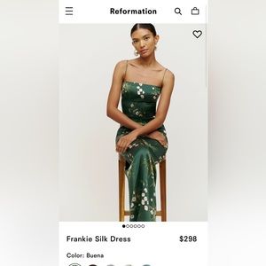 Reformation Frankie Silk Dress